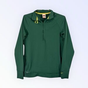 Oregon DUCKS Football TEAM Nike PLAYER EXCLUSIVE 1/4 Zip JACKET WOMENS LARGE